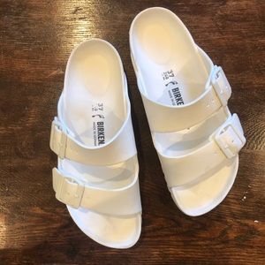 White EVA Birkenstock 37 Arizona Style Plastic Birks